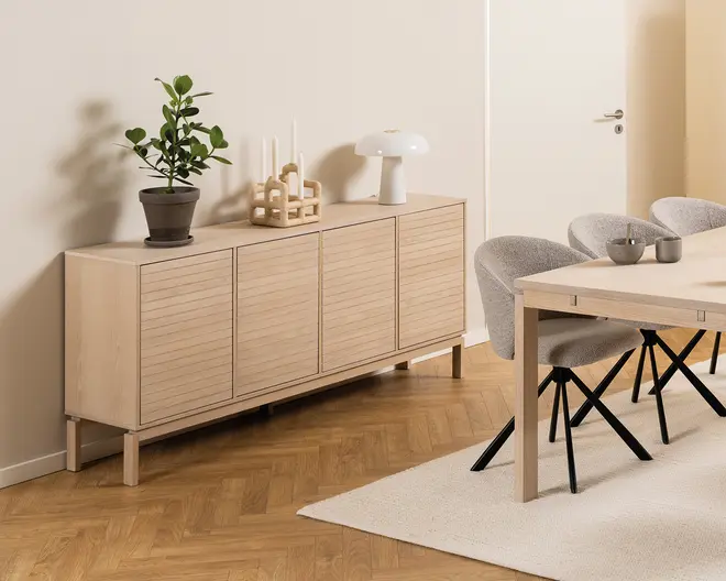 Skænk Linley i fineret hvidolieret eg