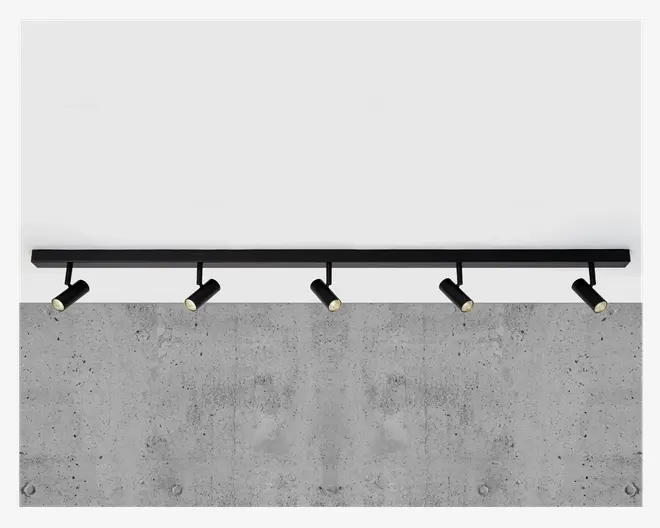 Væg-/loftlampe Omari 5 Sort