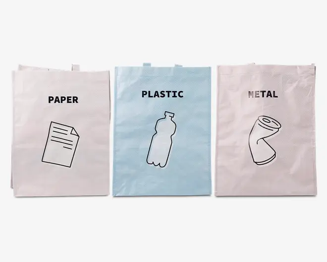 Affaldssorterings sæt pose 3 stk. 
