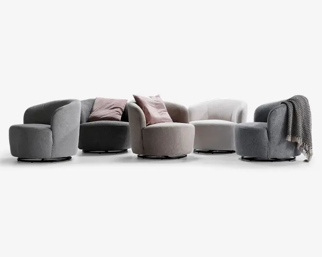 Lænestol med drejefunktion