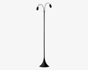 Gulvlampe fodgænger sort u/skærme H.135 cm 