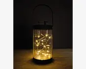 Lanterne metal sort sæt 2 stk. 