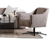 Drejestol Beige Liver stof