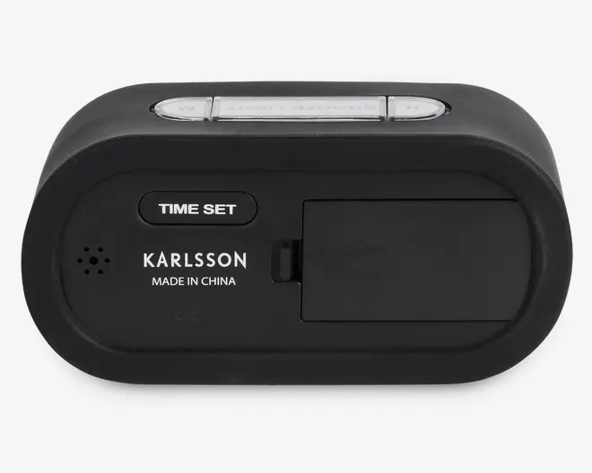 Vækkeur silikone sort H.7 cm 