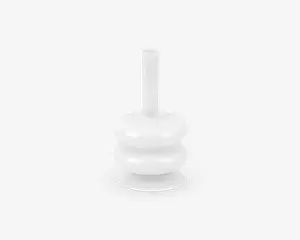 Lysestage double bubble hvid H.17 cm 