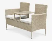 Bænkesæt naturmix inkl. hynder