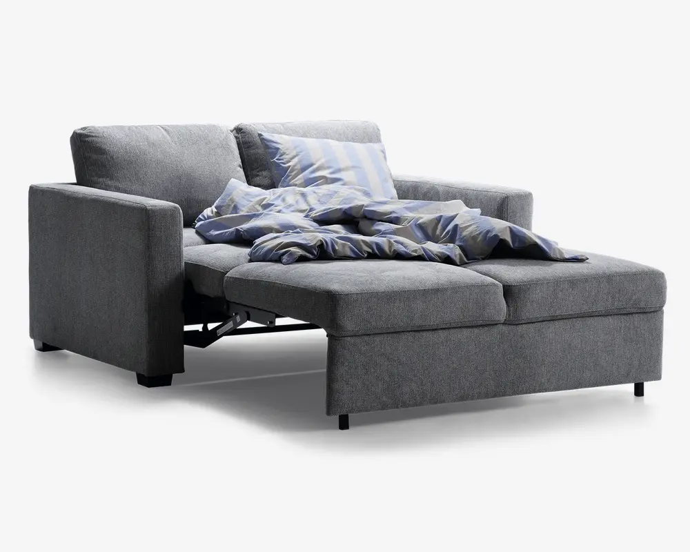 Sovesofa 2 pers. grå møbelstof