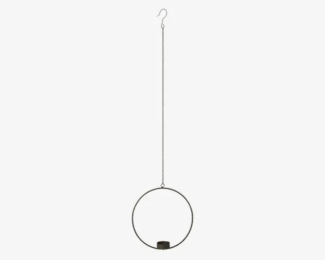 T-Light t. Ophæng Metal Sort