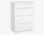 Kommode Sofia hvid med 5 skuffer