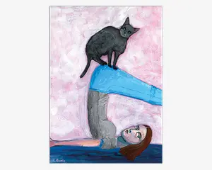 Plakat Yoga With My Cat