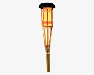 Bambus fakkel med solcelle H.70 cm