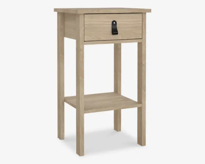 Sengebord Madrid eg med 1 skuffe