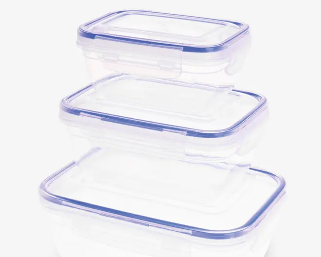 Madopbevaring firkantet sæt 3 stk.