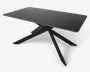 Spisebord i sort keramik B. 90 x L. 160 cm