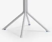 Cafebord hvid plast med metalben