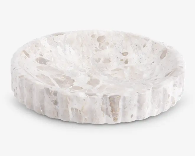 Frugtskål marmor burn Ø.30 cm 