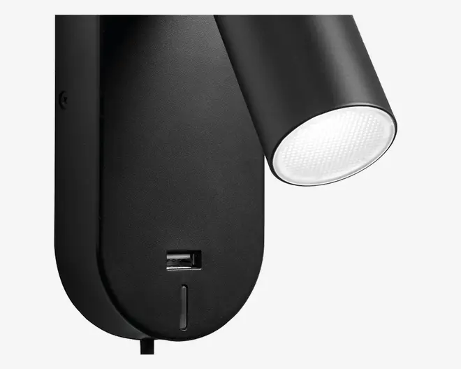 Væglampe Ego Sort USB