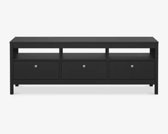 Tv-bord Madrid sort m/3 skuffer