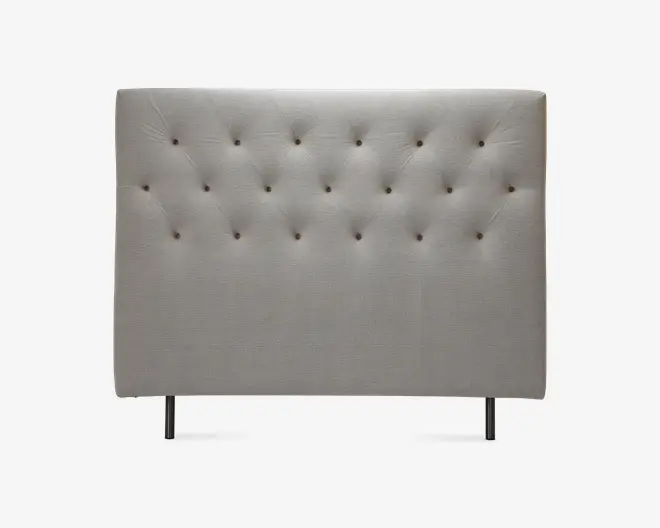 Sengegavl i beige B. 184 cm