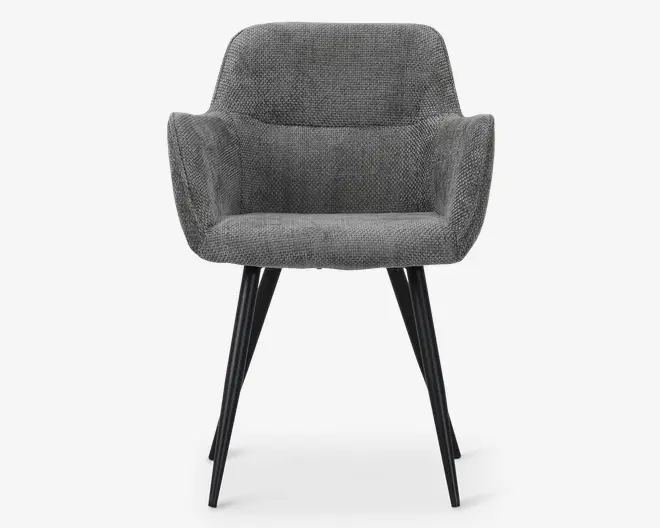 Spisebordsstol med armlæn i grå