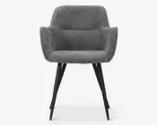 Spisebordsstol med armlæn i grå