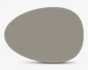 Dækkeserviet oval mørk grå pu 42x33 cm