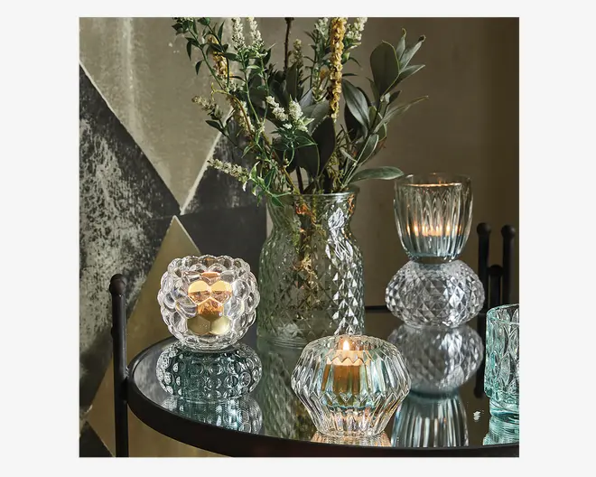 Vase glas aqua Ø.10 x H.14 cm