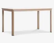 Havebord taupe plast med metalben