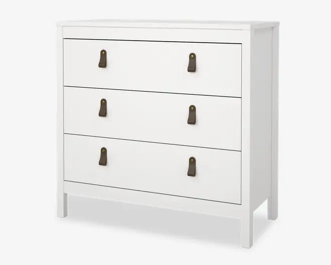Kommode Madrid med 3 skuffer hvid