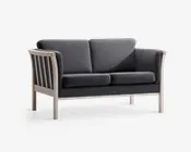 Sofa 2 Pers. Tremmesofa Grå Stof