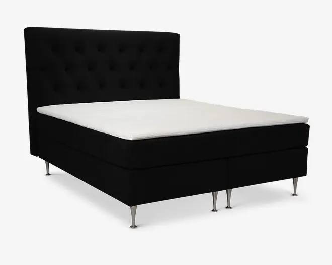 Komplet Continentalseng 180 x 200 cm sort