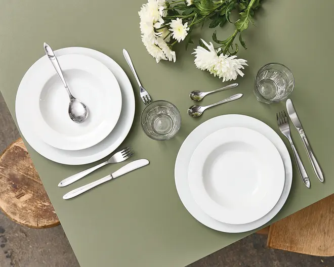 Café middags tallerken Ø.24 cm 4 stk. 