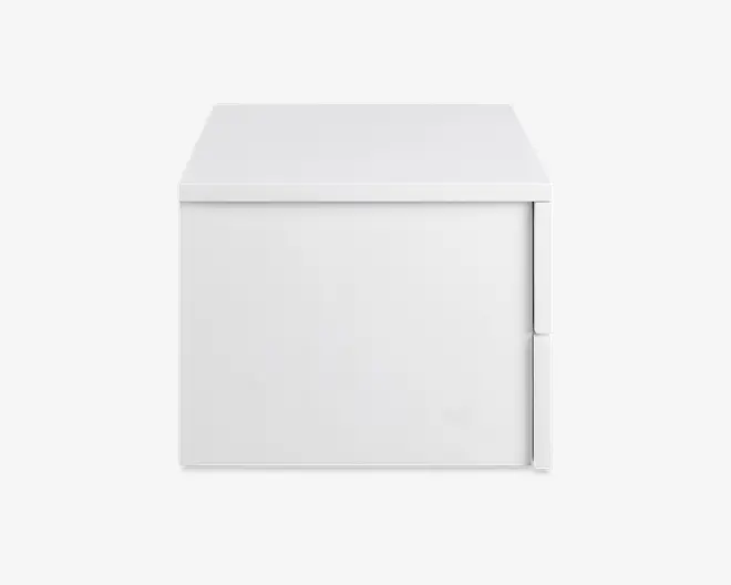 Sengebord Avignon med 2 skuffer hvid