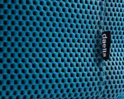 Puf til sækkestol i blå 3D stof