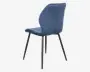 Spisebordsstol i blå velour
