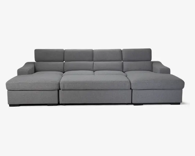 Sovesofa U-Shape Lys Grå