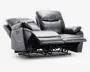 Sofa 2 pers recliner sort 