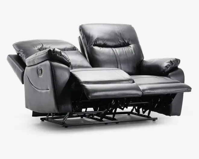 Sofa 2 pers recliner sort 