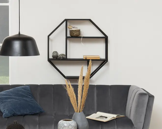 Vægreol Seaford 8 Kantet Vild Eg/Sort