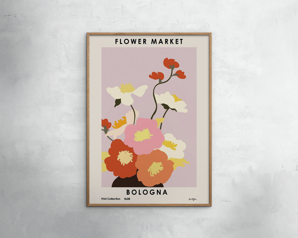 Plakat flower market 30x40 cm