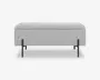 Puf/bænk med opbevaring grå