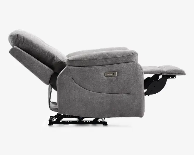 Hvilestol recliner elektrisk grå