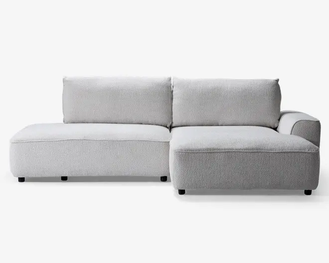 Sovesofa med open end og chaiselong højre