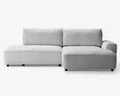 Sovesofa med open end og chaiselong højre