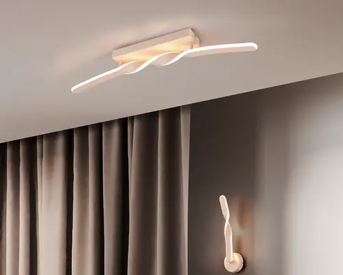 Loftlampe Ginko sand L.79 cm