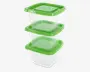 Opbevaringsboks Grønt Sæt 3 stk.