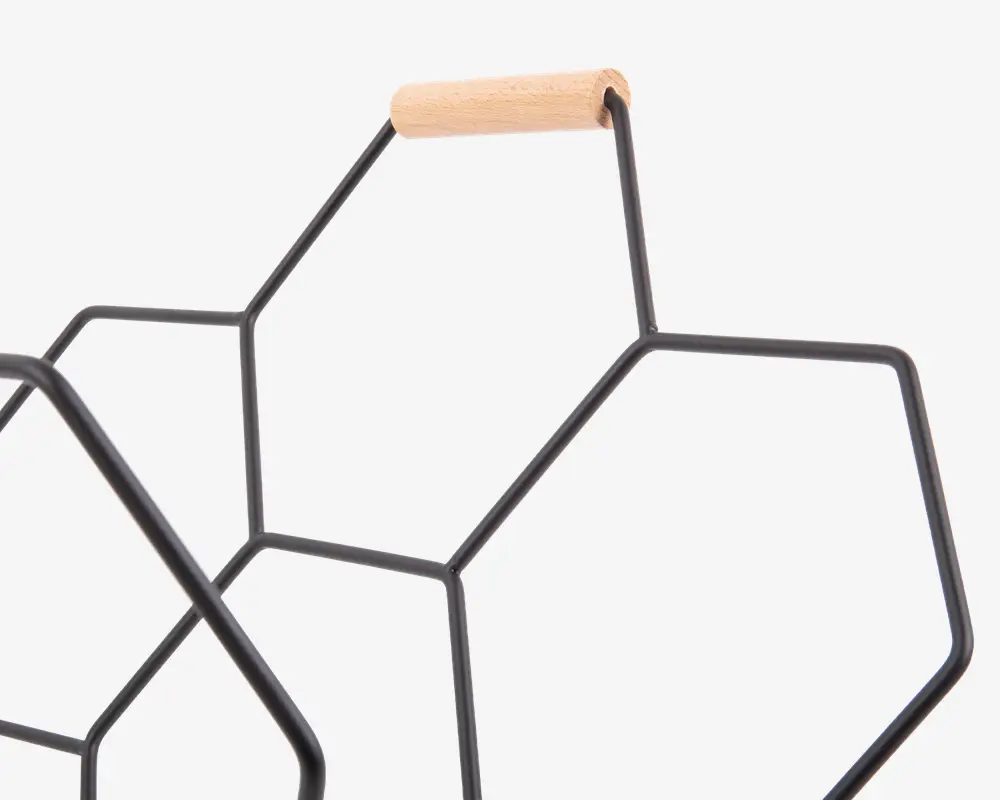 Magasinholder Honeycomb sort H.45 cm 