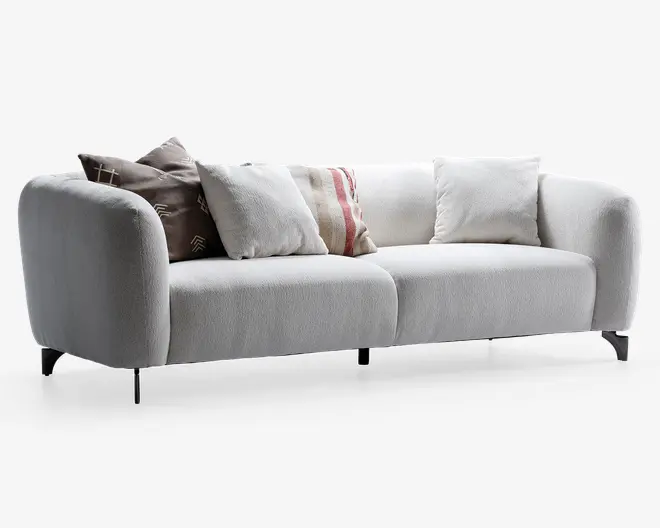 Sofa 3 pers. lys beige møbelstof