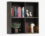 Væghængt bogreol røget eg