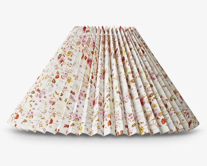 Plisséskærm Blomster Rød 23 cm